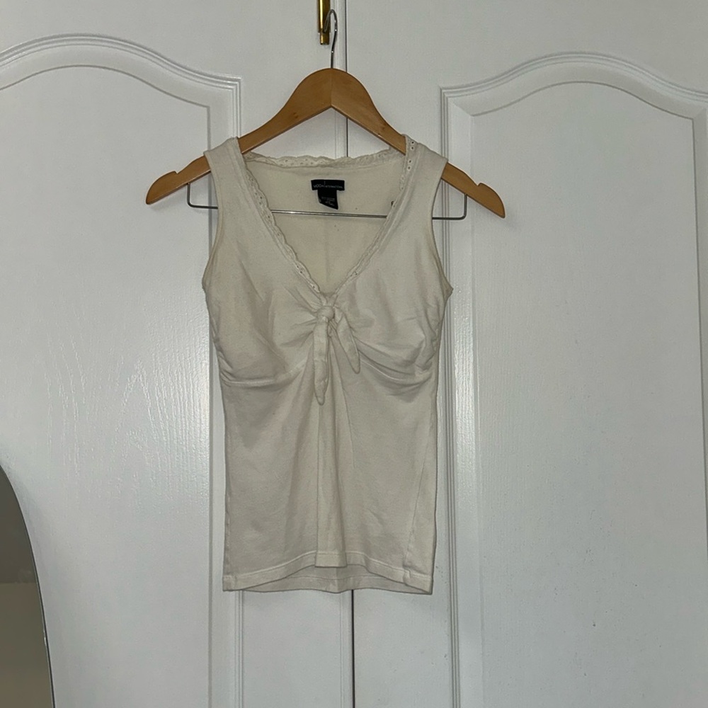 White Sleeveless Top